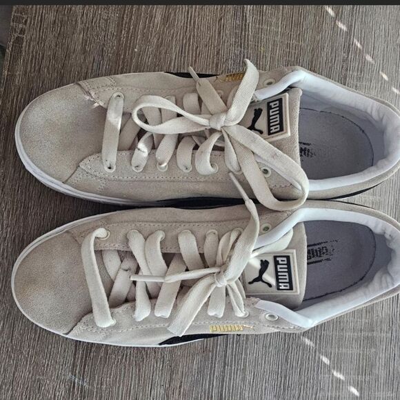 Puma Cream and Black Chunky Platform Sneakers 9.5 - Picture 4 of 8